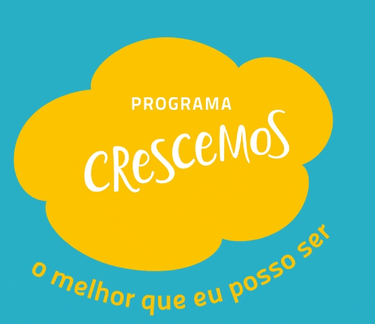 Sequência de variações do logo do Programa Crescemos