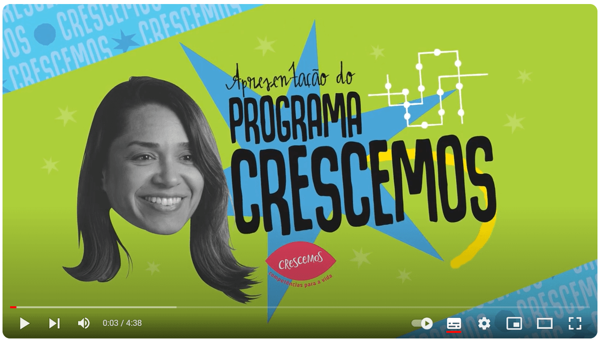 Cena do vídeo institucional do Programa Crescemos